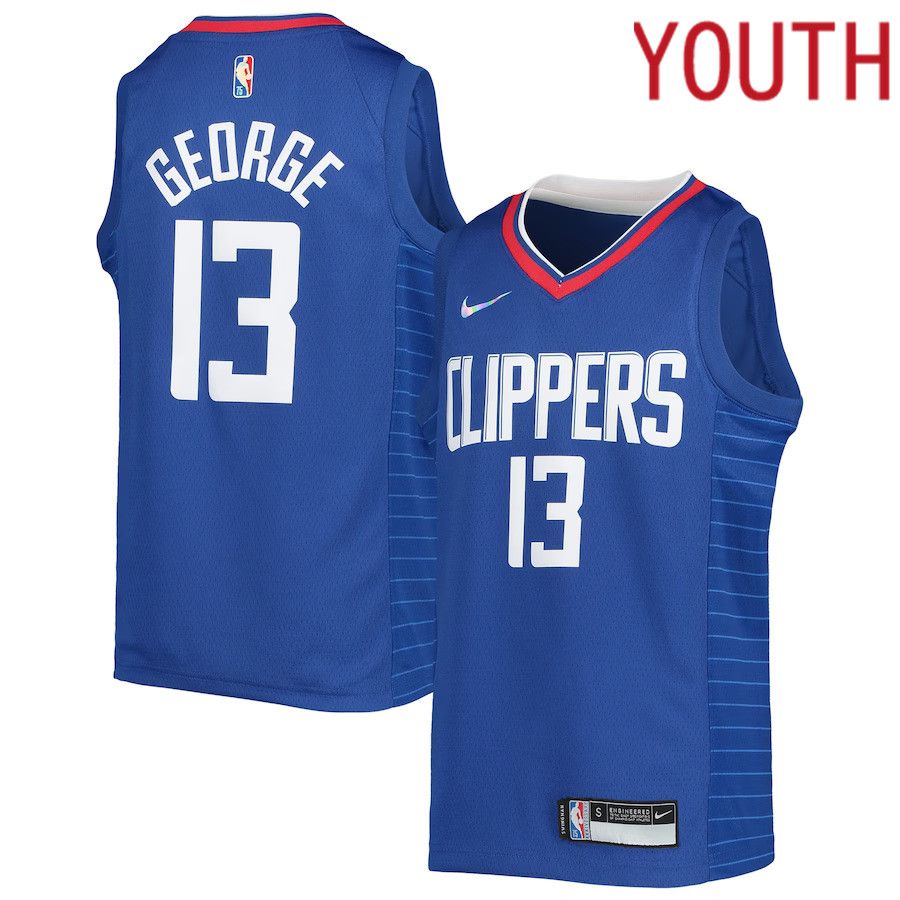 Youth Los Angeles Clippers #13 Paul George Nike Royal Diamond Swingman NBA Jersey->los angeles clippers->NBA Jersey